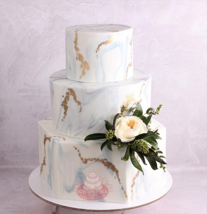 Свадебный торт "Мраморная свадьба"