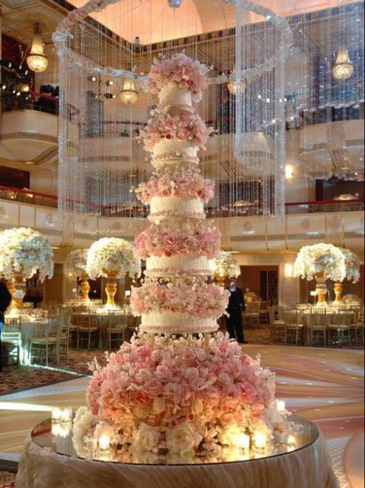 Свадебный торт "Розовый бриллиант" от Сильвии