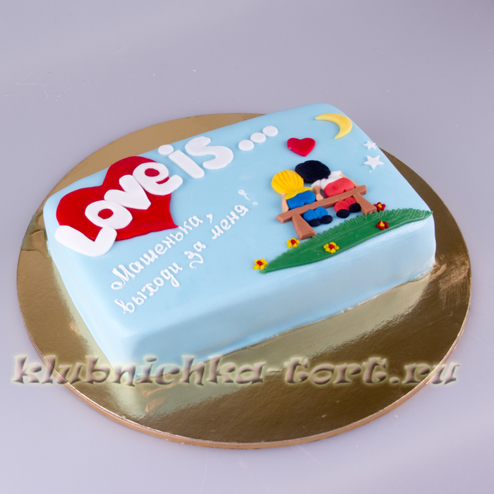 Свадебный торт на заказ "Love is" 1600 руб/кг + 1500руб аппликация