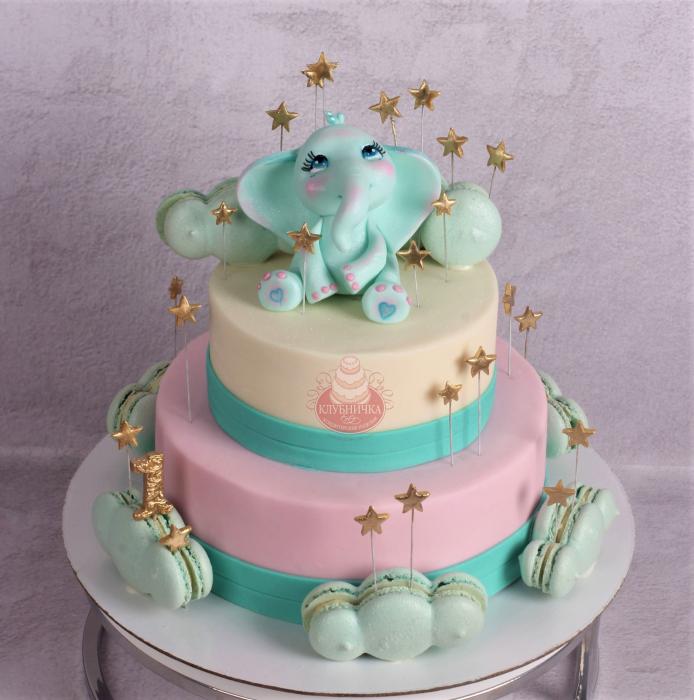 Детский торт "Милый слоник" 
