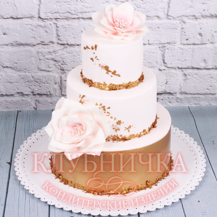 Свадебный торт "Золотое сияние" 1800руб/кг