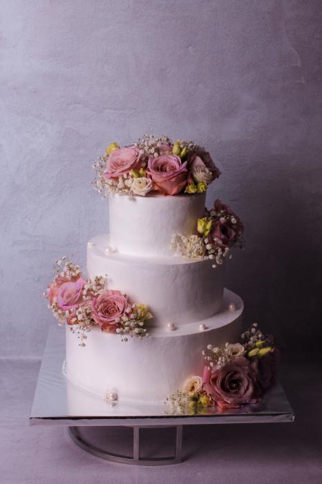 Свадебный торт "Пыльная роза"