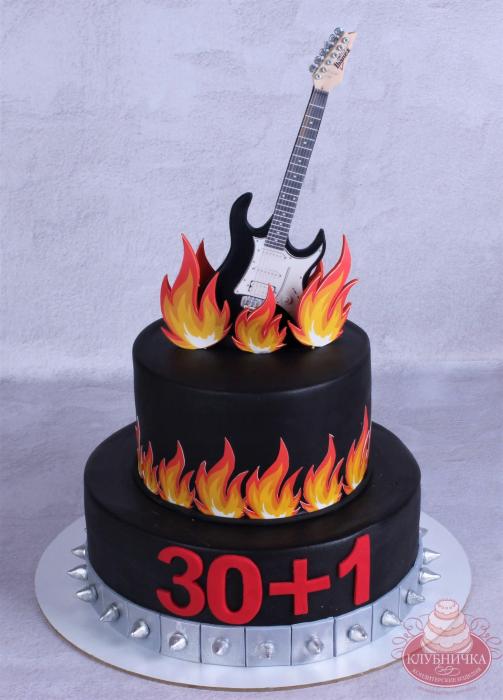 Торт на заказ "Рок гитара" 2100руб/кг