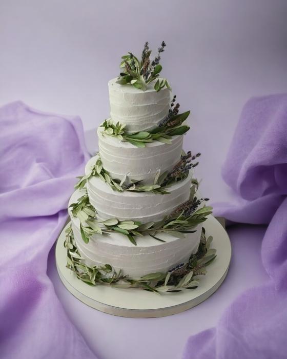 Свадебный торт "Олива и лаванда"