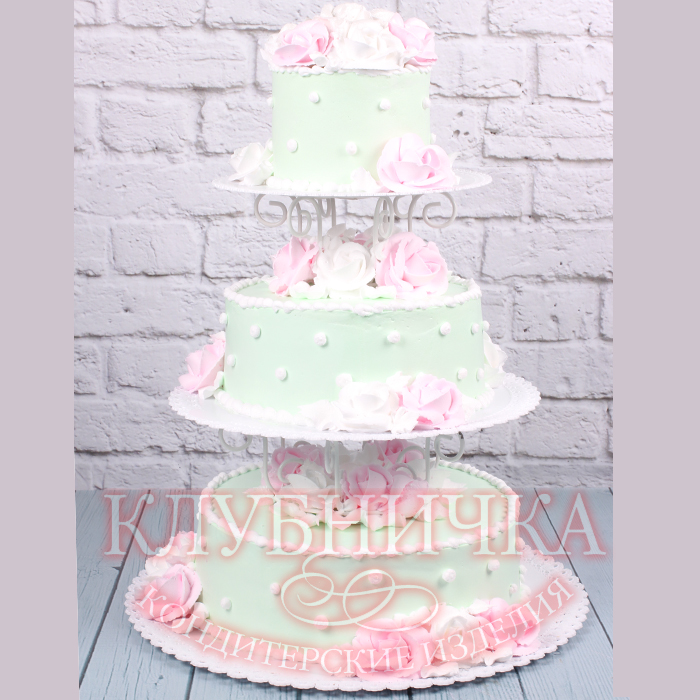 Свадебный торт "Стильная свадьба" 1400руб/кг