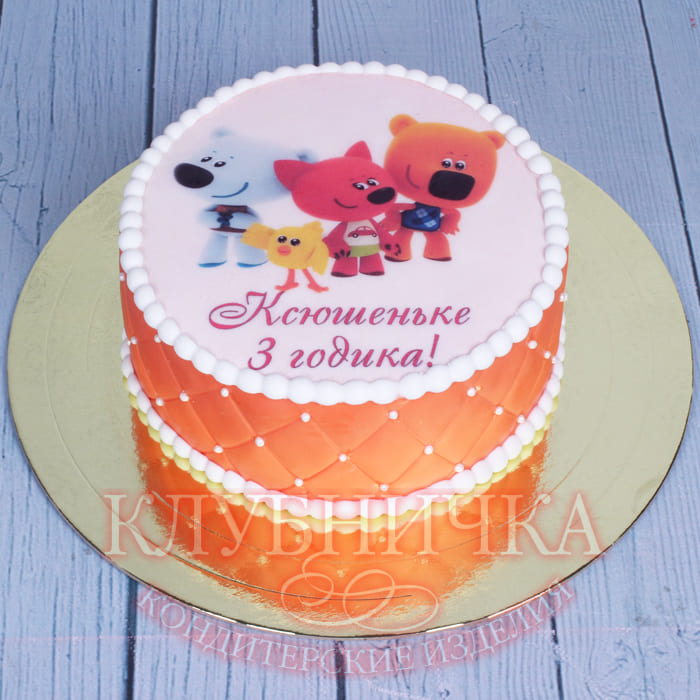Детский торт "Мишки фотопечать" 1800 руб/кг