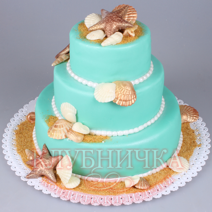 Свадебный торт "Морской" 1800 руб/кг