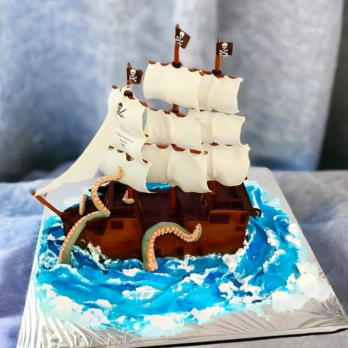 Торт Пиратский корабль – купить торт на заказ в Москве