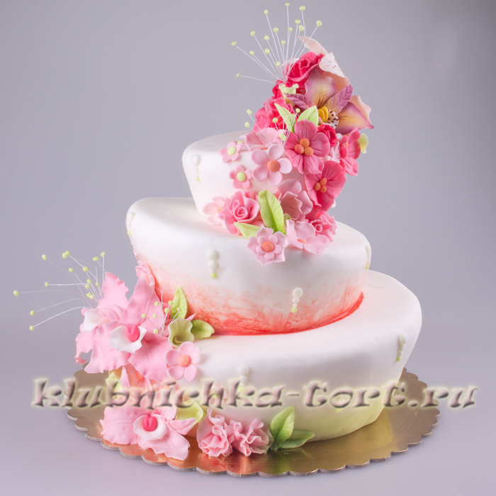 Свадебный торт "Волшебная акварель" 1890руб/кг