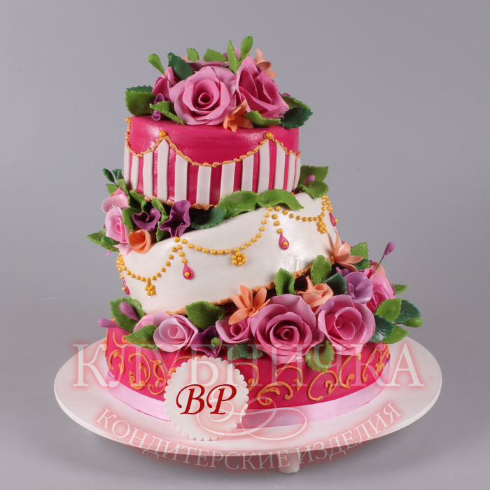 Свадебный торт "Гламурная вечеринка" 2100 руб/кг
